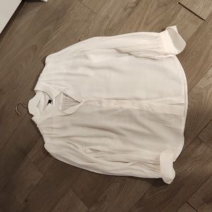 White botton down, ramie